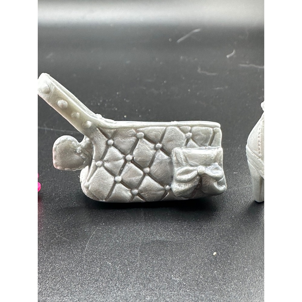 Mattel Barbie Fashionistas Y2K Silver Heels and Purse Pink Stilettos Authentic - Picture 3 of 8
